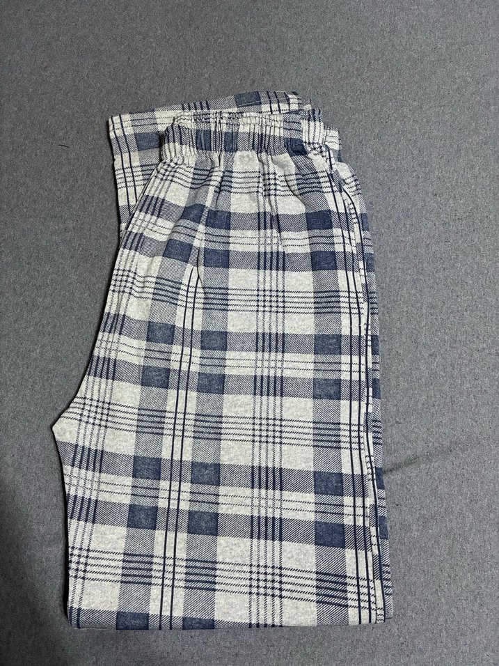 Gri Kareli erkek Kumaş Pantolon cepli model - Görsel 2