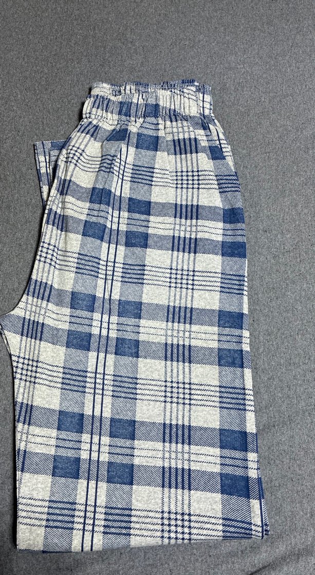 Erkek Gri Kareli Piliseli Kumaş Pantolon - Görsel 2