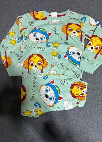 Renkli Baskılı Çocuk Pijama Takımı - Görsel 2