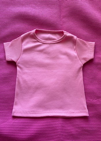 Pembe Kısa Kollu Basic Tişört
