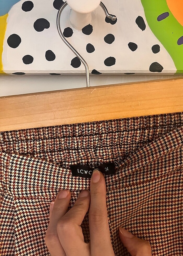 Kazayağı desenli pantolon - Görsel 3