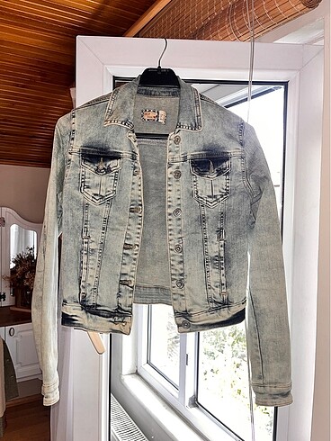 Crop retro ceket