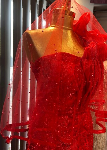 İnci işlemeli kına duvağı - Görsel 3