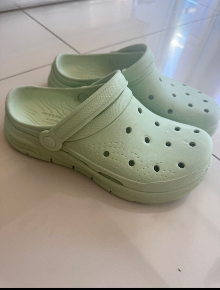 Yeşil Platform Topuklu Rahat Kadın Terlik Orijinal skechers - Görsel 2