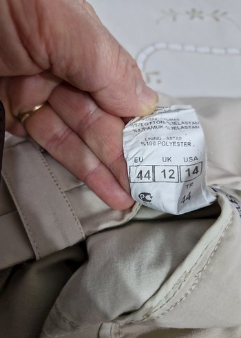 Bej Kemerli Kadın  Pantolon - Görsel 4