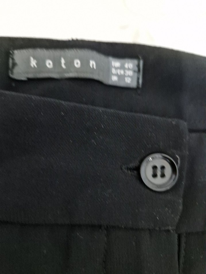 Kadın Siyah Pilili Ofis Kumaş Pantolon - Görsel 4