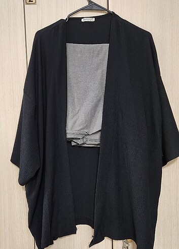 universal Beden siyah Renk siyah kimono