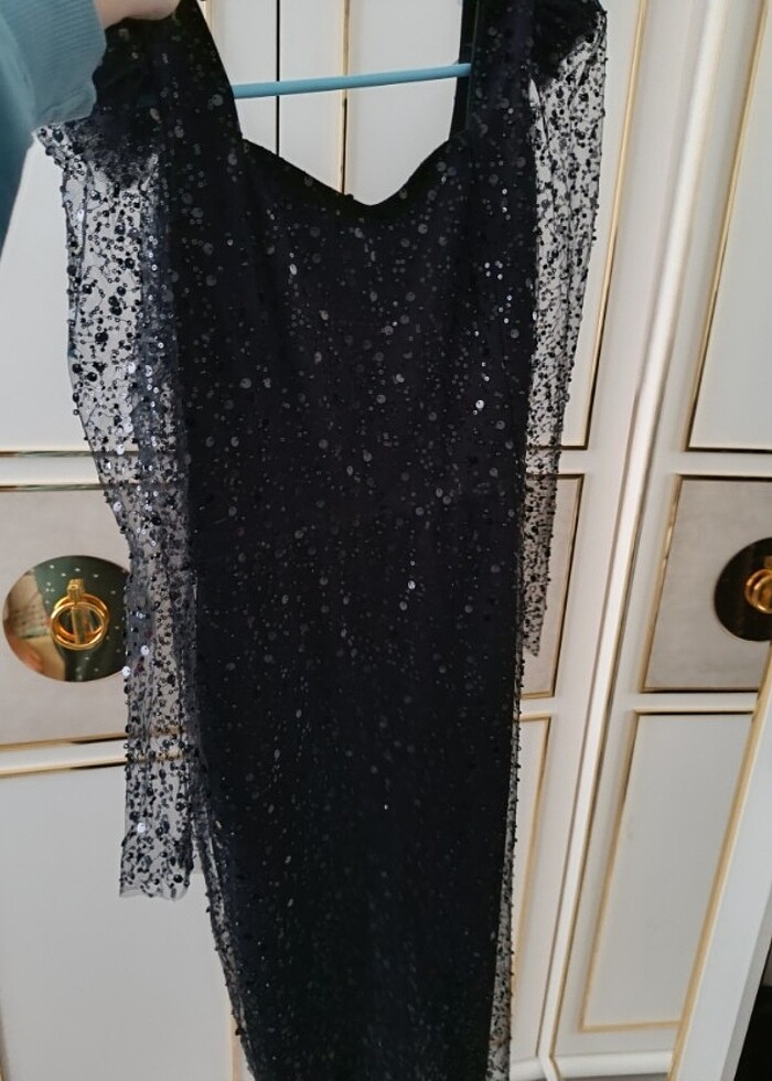 Payetli abiye elbsie - Görsel 5