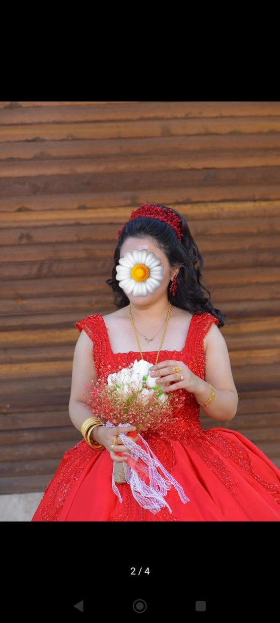 Koyu Kırmızı Boncuklu Bohem Saç Aksesuarı - Görsel 2