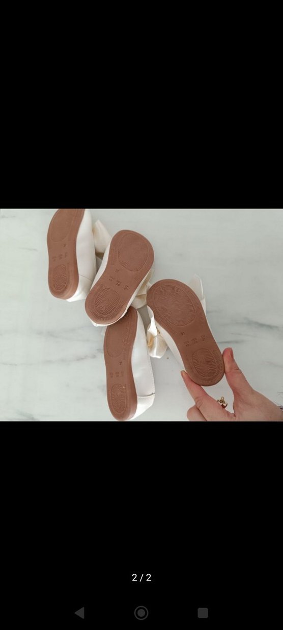 Kız Çocuk Beyaz Fiyonklu  Ayakkabı - Görsel 2