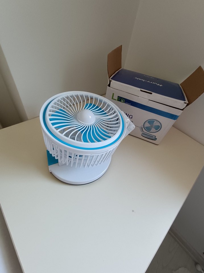 Diger Renkli Mavi Masaüstü Vantilatör - Görsel 2