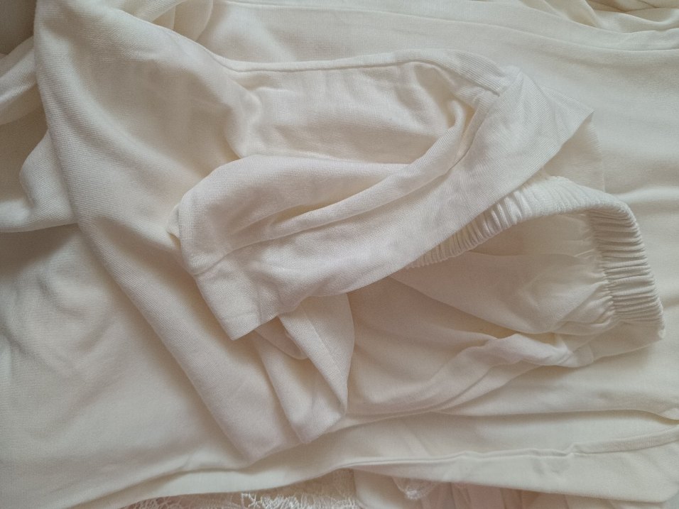 jeremi Nakış Detaylı Beyaz Bohem Kadın Sabahlık - Görsel 4