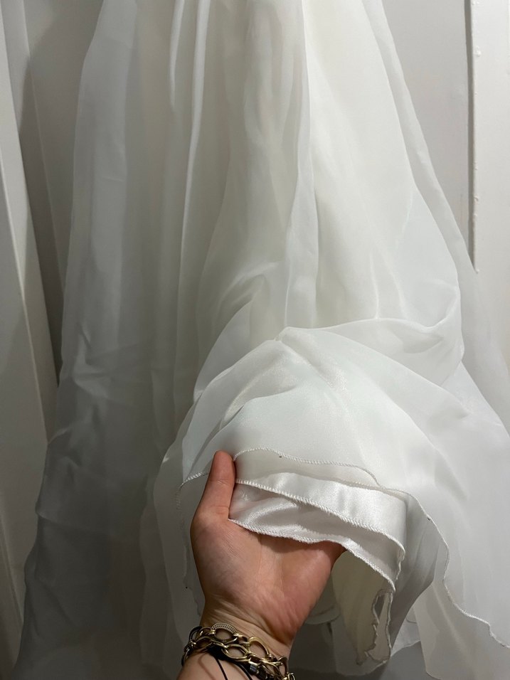 V Yaka Midi Bohem Gelinlik - Görsel 4