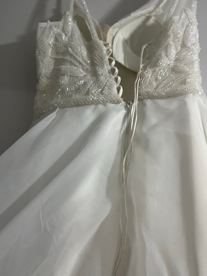 V Yaka Midi Bohem Gelinlik - Görsel 5