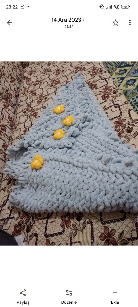 puffy Örgü Çocuk Battaniyesi - Görsel 3