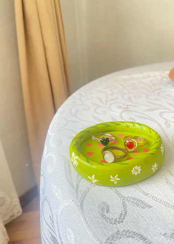 Beden El yapımı takı tabağı Winx flora temalı
