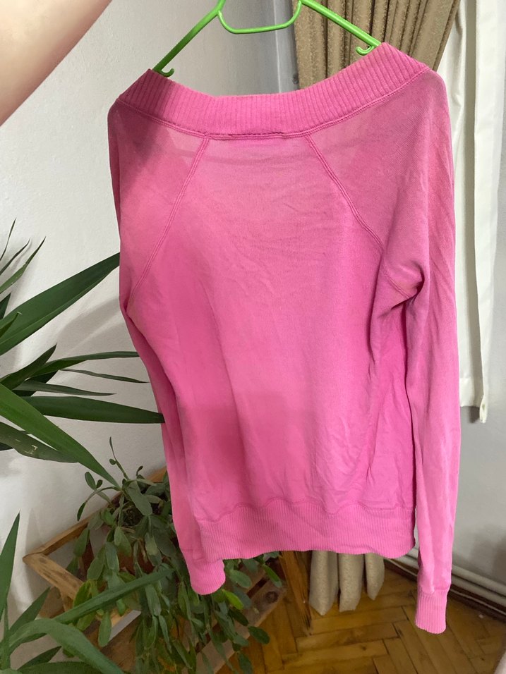 Pembe Bisiklet Yaka Örgü Kadın Kazak - Görsel 5