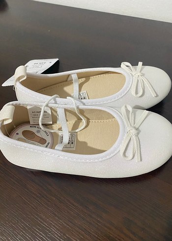 Kız Çocuk Beyaz Fiyonk Detaylı Babet - Görsel 3