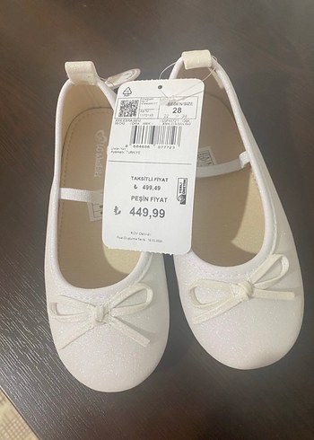 Lcw Beyaz Kız Çocuk Elastik Babet Ayakkabı - Görsel 2