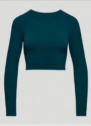 Diğer Seamless fitilli uzun kollu crop