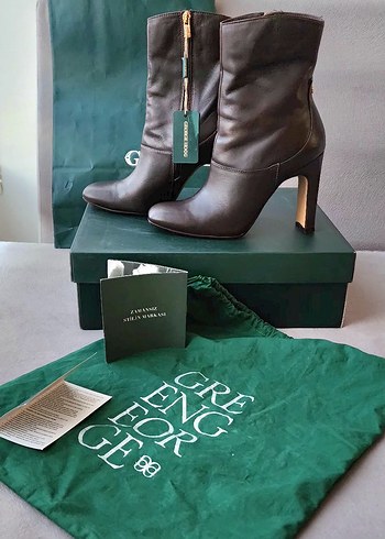 Kahverengi 100% hakiki Deri Stiletto Topuklu Kadın Bot