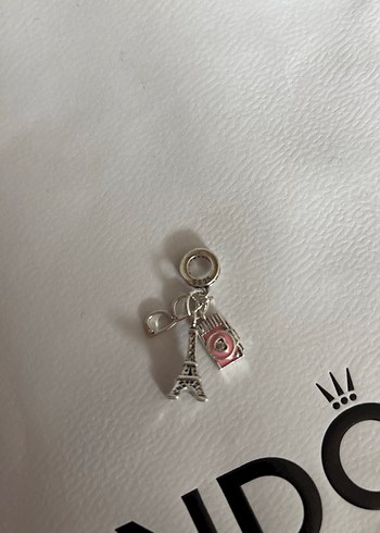 Pembe Paris Temalı Püsküllü Bohem Kadın Charm - Görsel 2