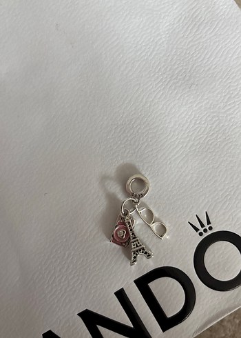 Pembe Zincir Detaylı Paris Temalı Kadın Charm - Görsel 2