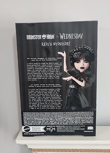 Monster High Wednesday Addams balo kıyafetli Bebek