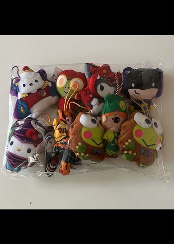 Renkli Mini Peluş Karakter Oyuncak Seti