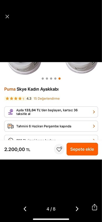 38 Beden Puma ayakkabı