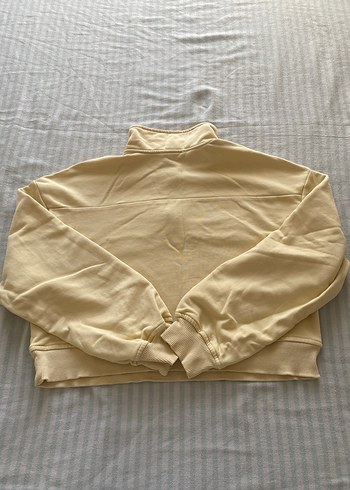 s Beden sarı Renk Kadın Bej Yarım Fermuarlı Sweatshirt