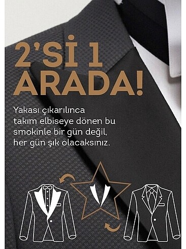 50 Beden Smokin takım