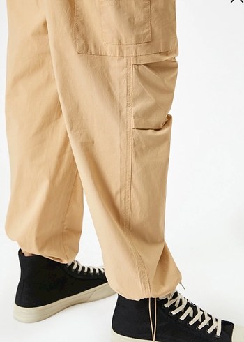 Bej Rahat Kesim Erkek Kargo Pantolon - Görsel 4