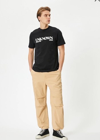 Bej Rahat Kesim Erkek Kargo Pantolon - Görsel 3