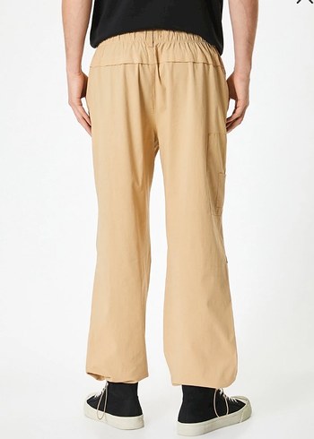 Bej Rahat Kesim Erkek Kargo Pantolon - Görsel 2