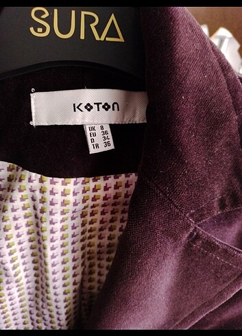 36 Beden Koton Kadife bayan ceket