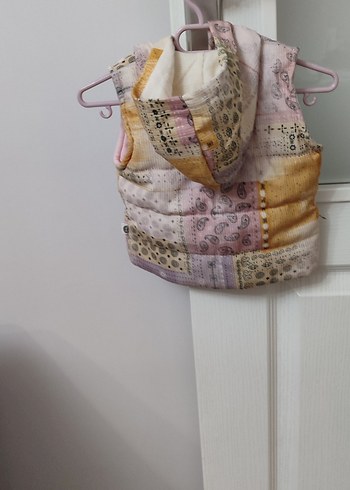 Kız Çocuk Bohem Desenli Kapüşonlu Yelek - Görsel 2