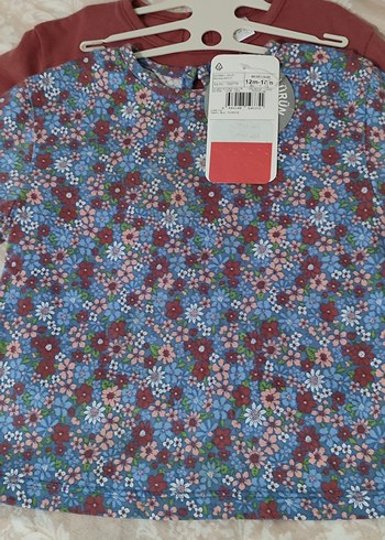 Kız Çocuk Uzun Kollu Çiçek Desenli Tişört - Görsel 2