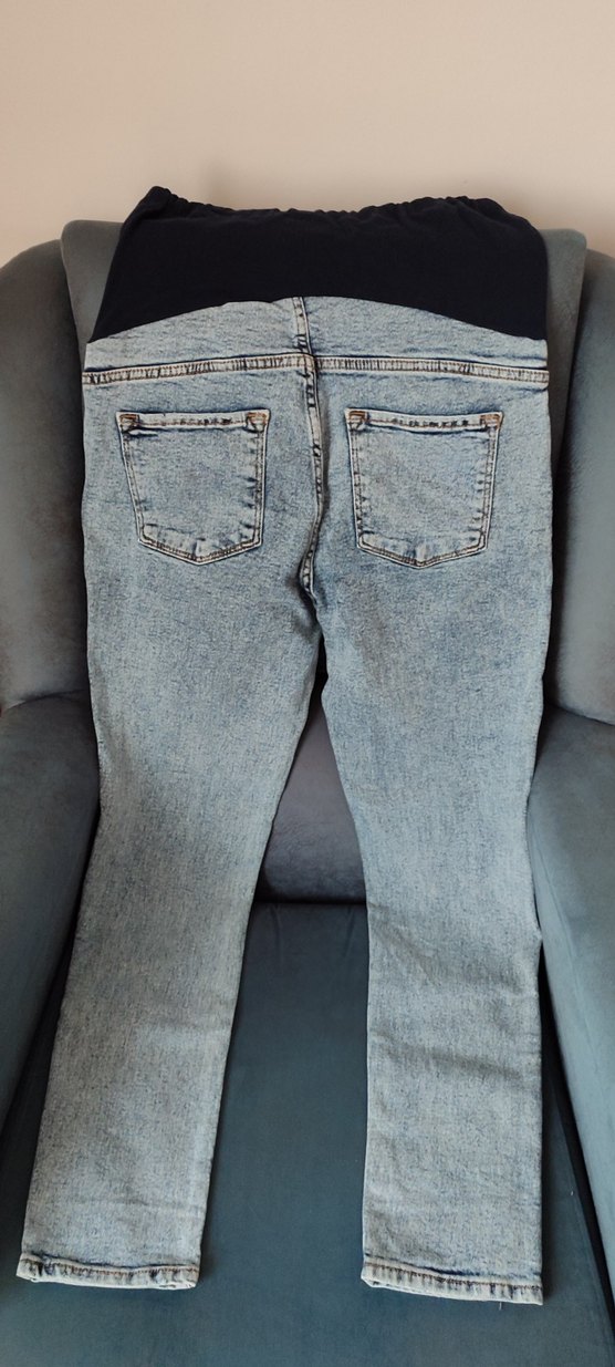 Tokalı Gri Denim Hamile Pantolonu - Görsel 2