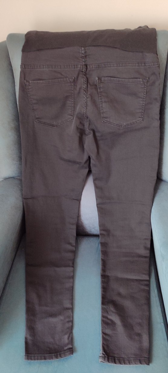 Gri Hamile Kot Pantolon, Normal Boy, Kemerli - Görsel 2