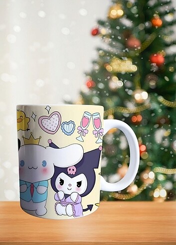 Walt Disney World Kuromi ve hello kitty porselen kupa 