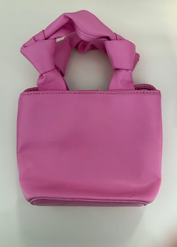Pull and Bear Pembe Fırfırlı Deri Kadın Çanta
