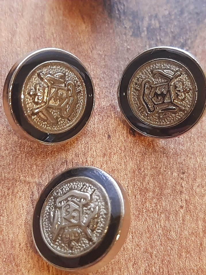 Kahverengi Vintage Biker Rozet ve Düğme Seti - Görsel 4