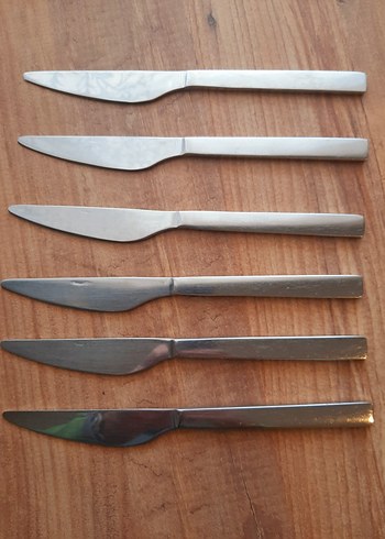 Bej Gri Desenli 6'lı Bıçak Seti - Görsel 4