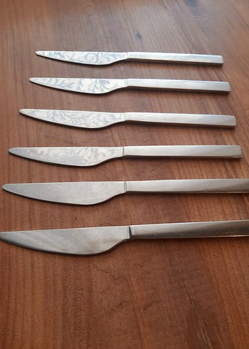 Bej Gri Desenli 6'lı Bıçak Seti - Görsel 7