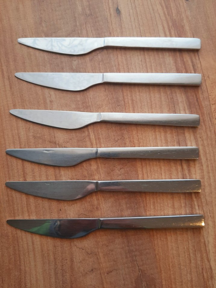 Bej Gri Desenli 6'lı Bıçak Seti - Görsel 4