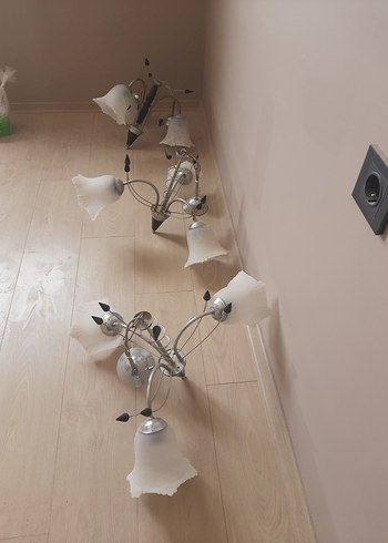 Beden Bej Metal ve Cam Tavan Lambası