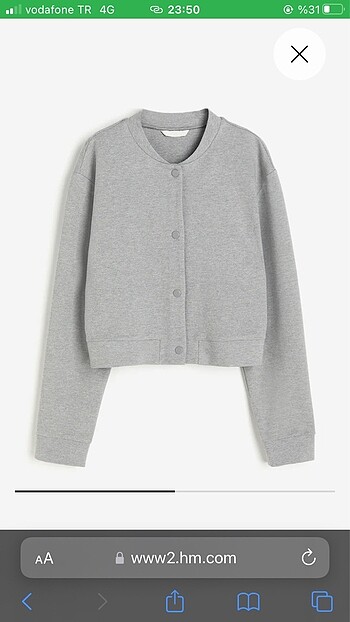 H&M gri jarse ceket