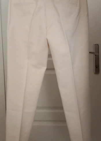 xs Beden beyaz Renk Sarı Kadın Kumaş Pantolon