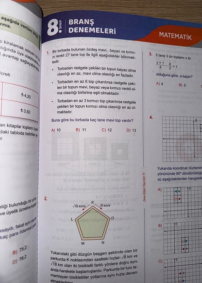 LGS matematik 20?li branş denemesi - Görsel 3